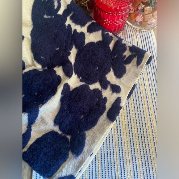 Reiss  Mini Dress Leila Size 6 Wool blended Navy & Cream Gold Floral - Picture 11 of 16